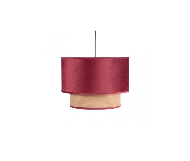 Lampara de techo textil color rojo serie nerva 40cm