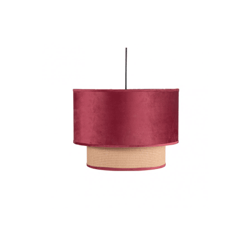 candeeiro de tecto têxtil cor vermelha série nerva 40cm