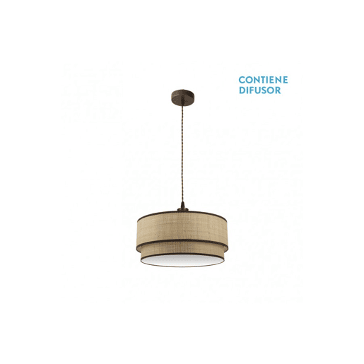 pendente de metal castanho série roque 50cm
