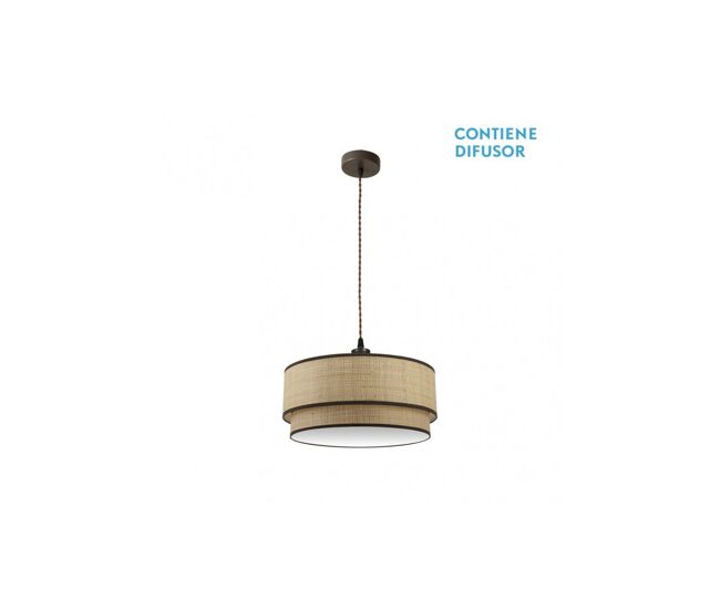Colgante metal color marron serie roque 50cm