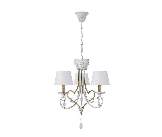 Lampara metal color blanco serie crasas 49cm