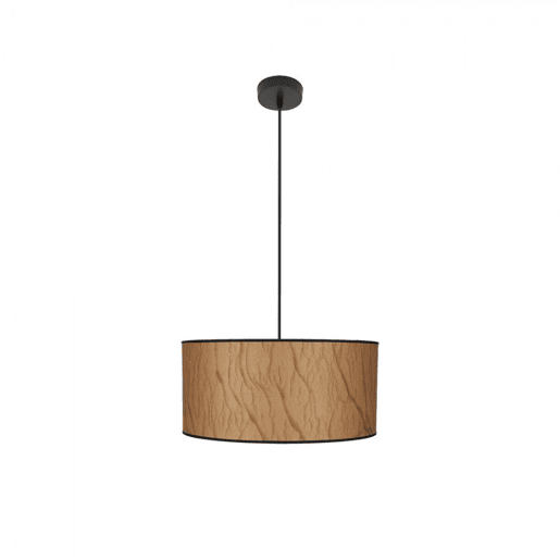 pendente de metal cor preta série papiro 40cm