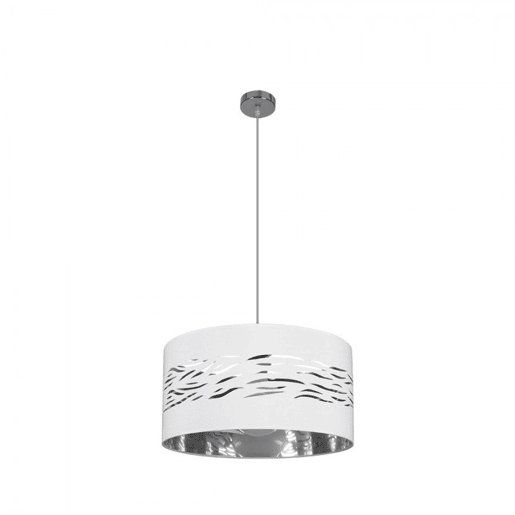 pendente de metal branco série niebla 40cm