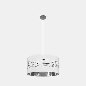 pendente de metal branco série niebla 40cm