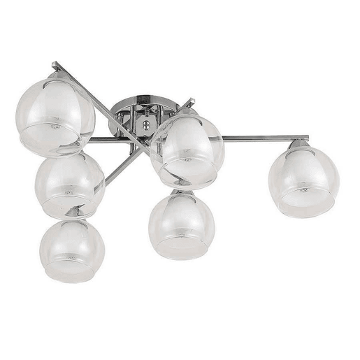 candeeiro de tecto em metal cromado makalu série 60cm