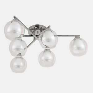 candeeiro de tecto em metal cromado makalu série 60cm
