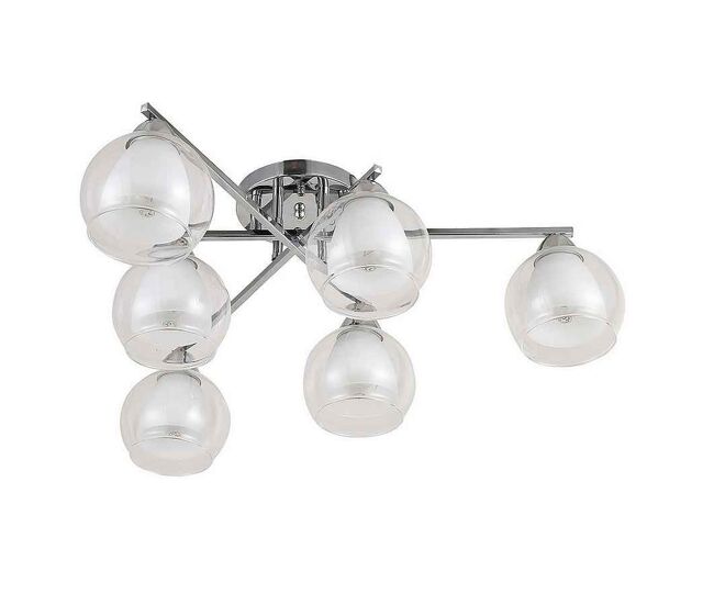 Lampara plafon metal color cromo serie makalu 60cm
