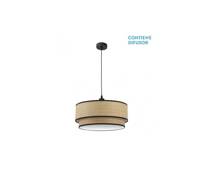 Colgante metal color negro serie roque 60cm
