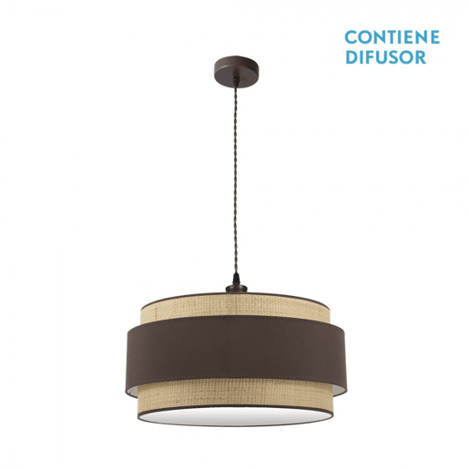 pendente de metal cor castanha série kandy 60cm
