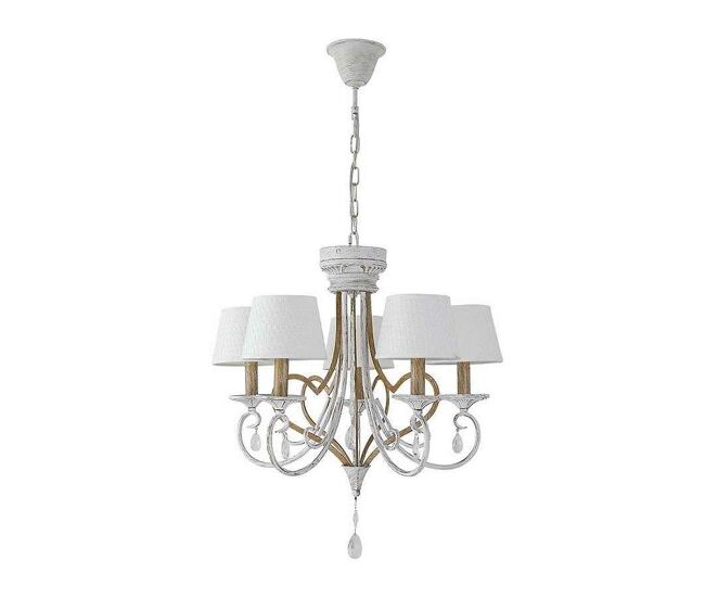 Lampara metal color blanco serie crasas 54cm