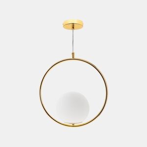 pendente acrílico dourado série aimee 31cm