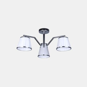 candeeiro de metal cromado trebol série 56cm