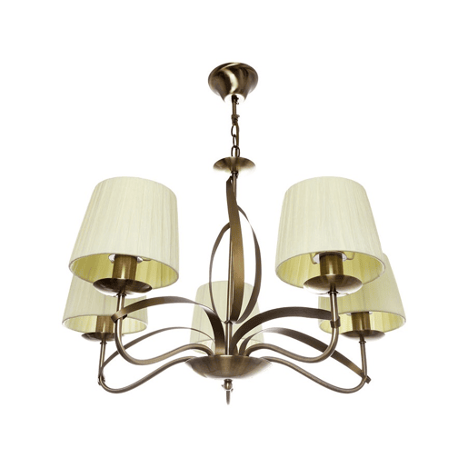 candeeiro de tecto em metal dourado série detroit 60cm