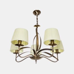 candeeiro de tecto em metal dourado série detroit 60cm