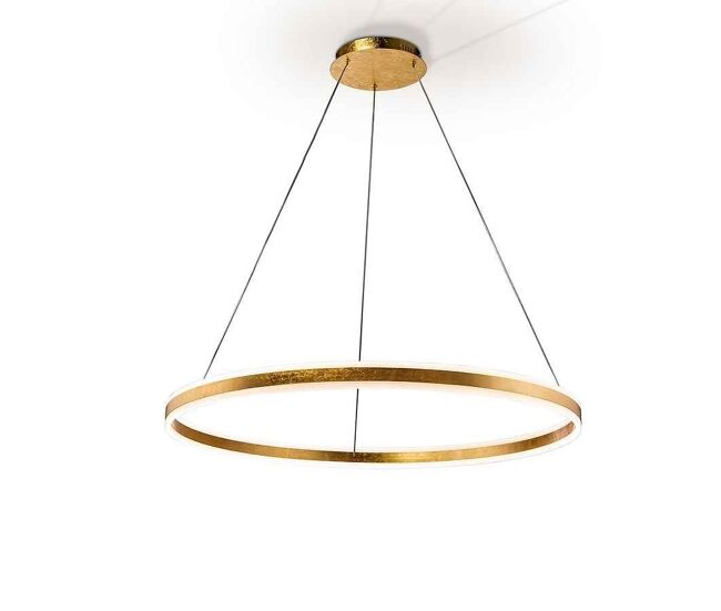 Colgante aluminio color dorado serie helia 100cm