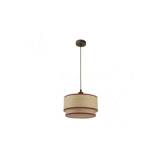pendente de metal castanho série roque 40cm