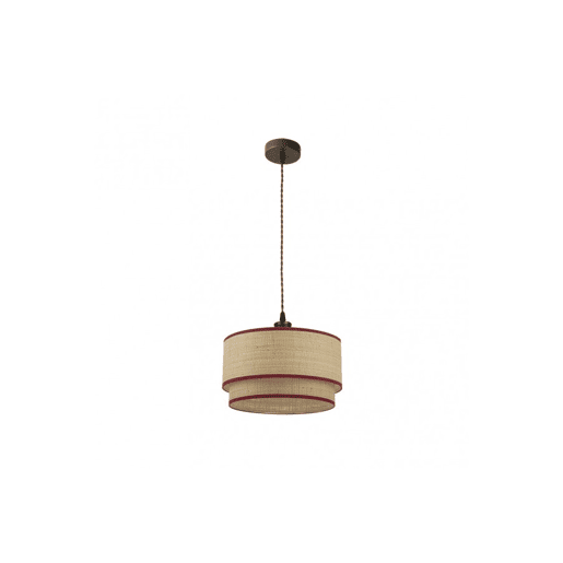 pendente de metal castanho série roque 40cm