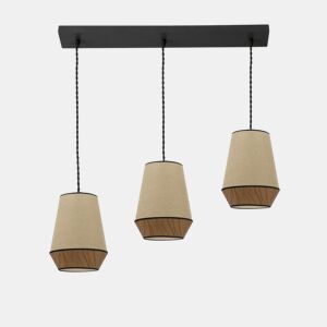 candeeiro de tecto metálico cor preta serie campana 66cm