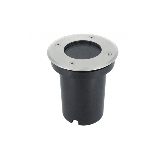 luminária de encastrar para exterior série metal níquel cor 11cm