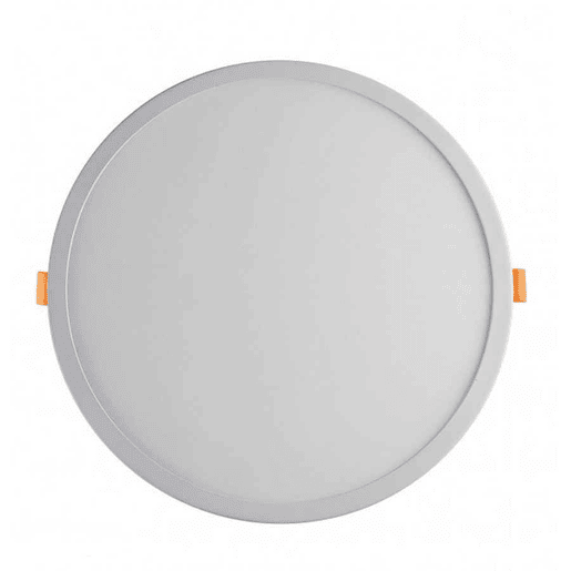 luminária embutida metálica cor branca lejania série 23cm