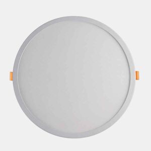 luminária embutida metálica cor branca lejania série 23cm