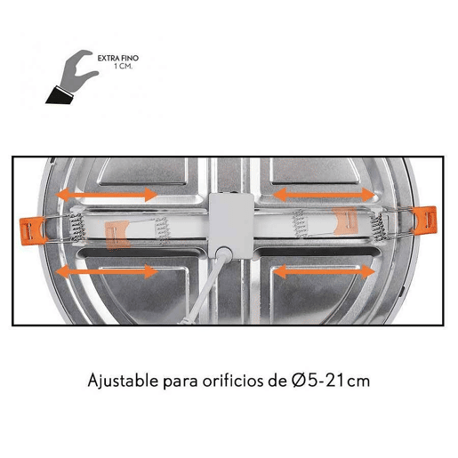 luminária embutida metálica cor branca lejania série 23cm