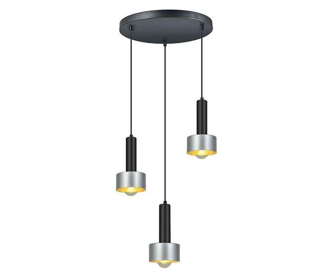 Lampara de techo aluminio color plata serie allende 35cm