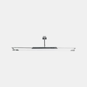 candeeiro de tecto em metal cromado série alforsita 130cm