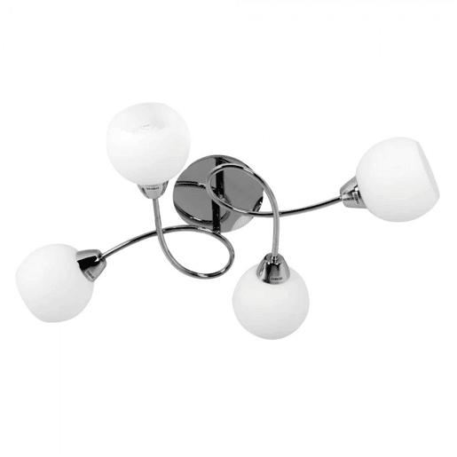 candeeiro de tecto em metal cromado série umbria 63,8 cm