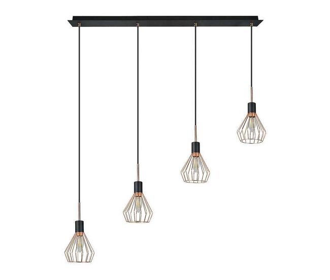 Lampara de techo metal color cobre serie san petersburgo 83cm