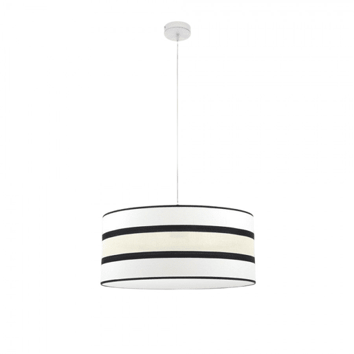 pendente de metal cor branca série karla 50cm