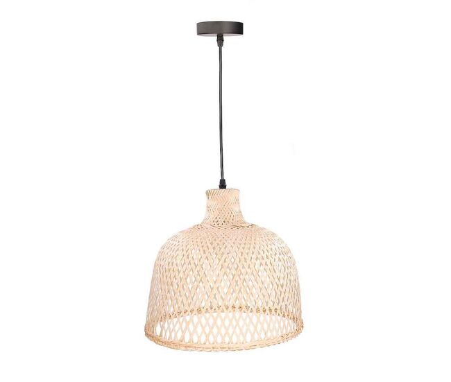 Colgante madera color marron serie riba 35cm