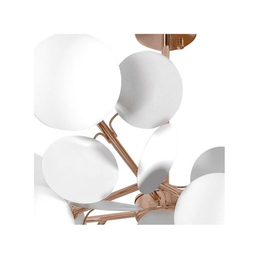 candeeiro de tecto metálico cor branca série akira 93cm