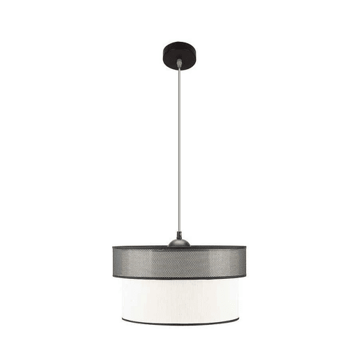 pendente têxtil branco série felix 40cm