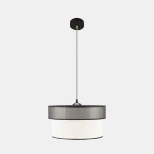 pendente têxtil branco série felix 40cm