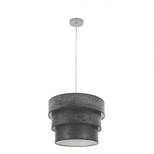 pendente em metal cromado série smile 40cm