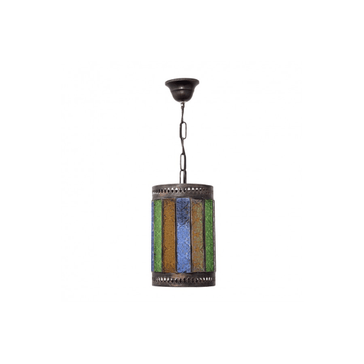 candeeiro de tecto metálico cor castanha série casablanca 18cm