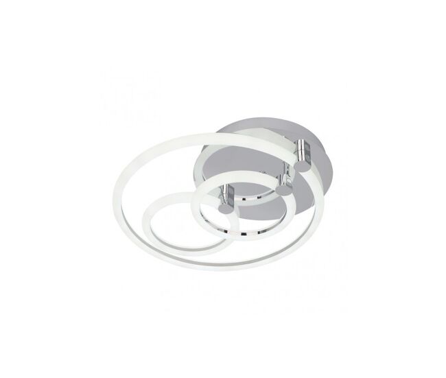 Lampara plafon policarbonato color cromo serie alya 44cm