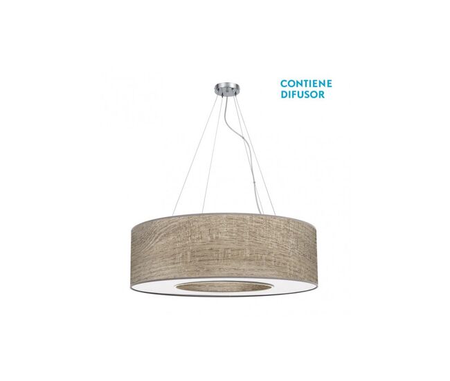 Colgante metal color cromo serie haiti 80cm