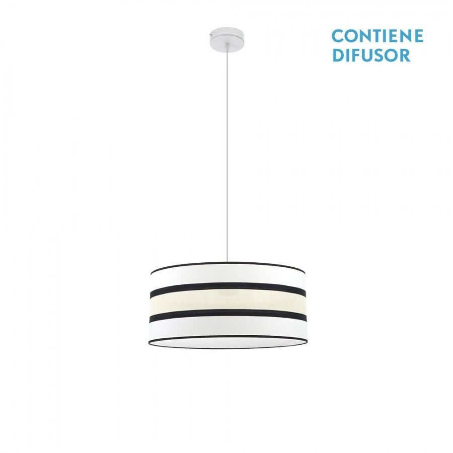 Colgante metal color blanco serie karla 40cm