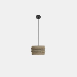pendente têxtil cor bege série kala 30cm