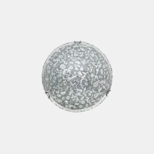 candeeiro de tecto em vidro cromado série tenor 30cm