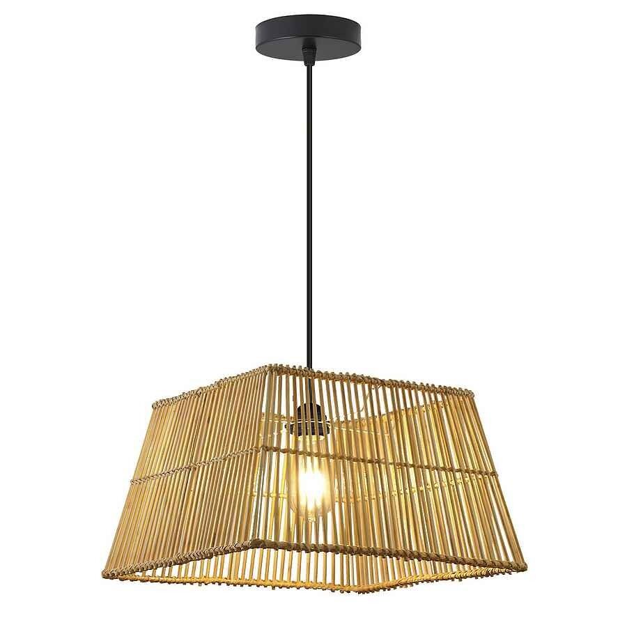 Lampara de techo fibras naturales color beige serie cabanas 40cm