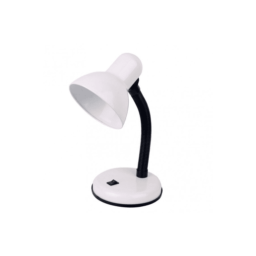 candeeiro de mesa metálico cor branca serie yodo 14cm
