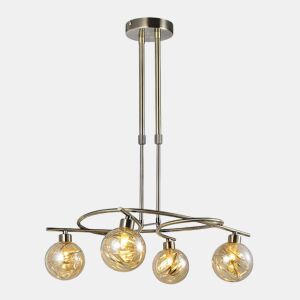 candeeiro de tecto em metal dourado série varanasi 50cm