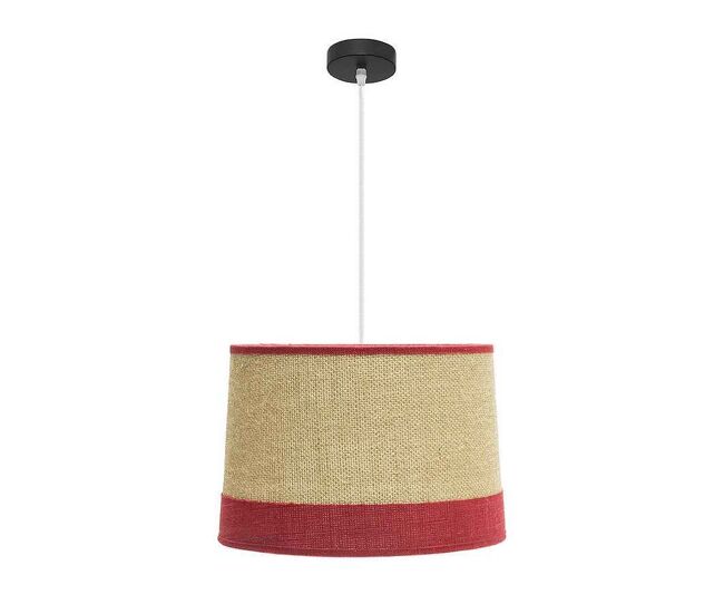 Lampara de techo textil color beige serie tietar 40cm