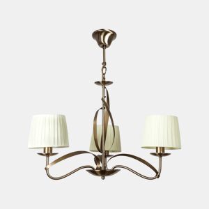 candeeiro de tecto em metal dourado série detroit 60cm