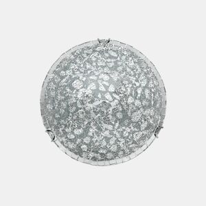 candeeiro de tecto em vidro cromado série tenor 40cm