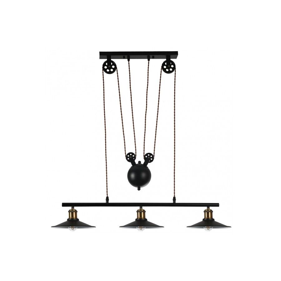 Lampara de techo metal color negro serie triguero 88cm