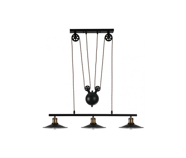 Lampara de techo metal color negro serie triguero 88cm